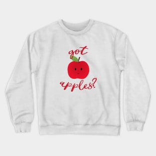 Got Apples? Deliciously Cute Smiley Happy Face Fruit Crewneck Sweatshirt